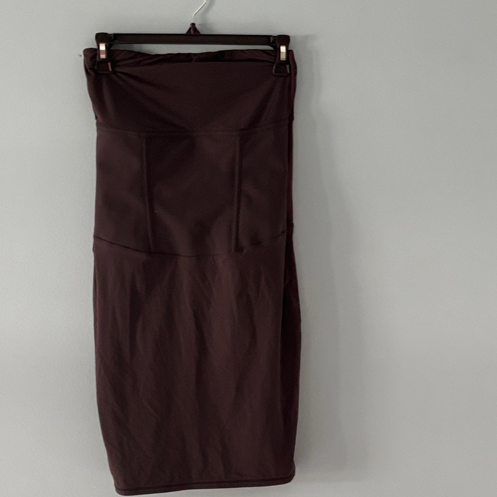 Skims, black corset mini dress fits everybody!